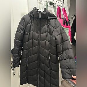 Calvin Klein Hooded Puffer Coat Large/Black